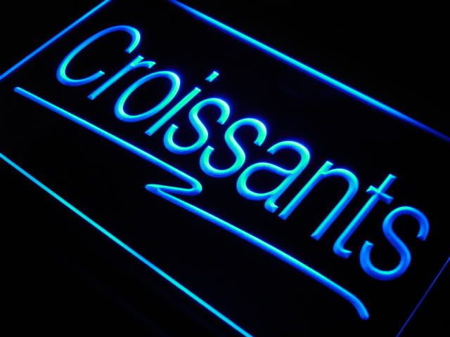 Croissants Bakery Cafe LED Light Sign